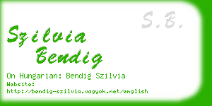 szilvia bendig business card